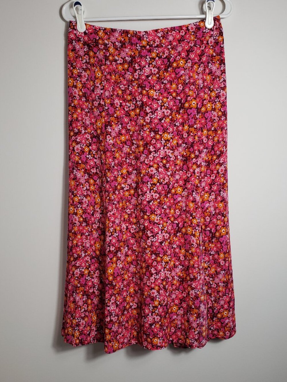 J. Crew Printed Flowy Midi Skirt Cottagecore Preppy Casual Floral Size Medium